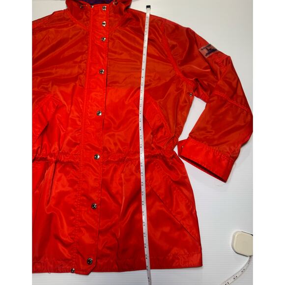 Lauren Ralph Lauren Hooded Rain Jacket Anorak Red Women’s Large VTG 90s Gorpcore - Picture 8 of 16